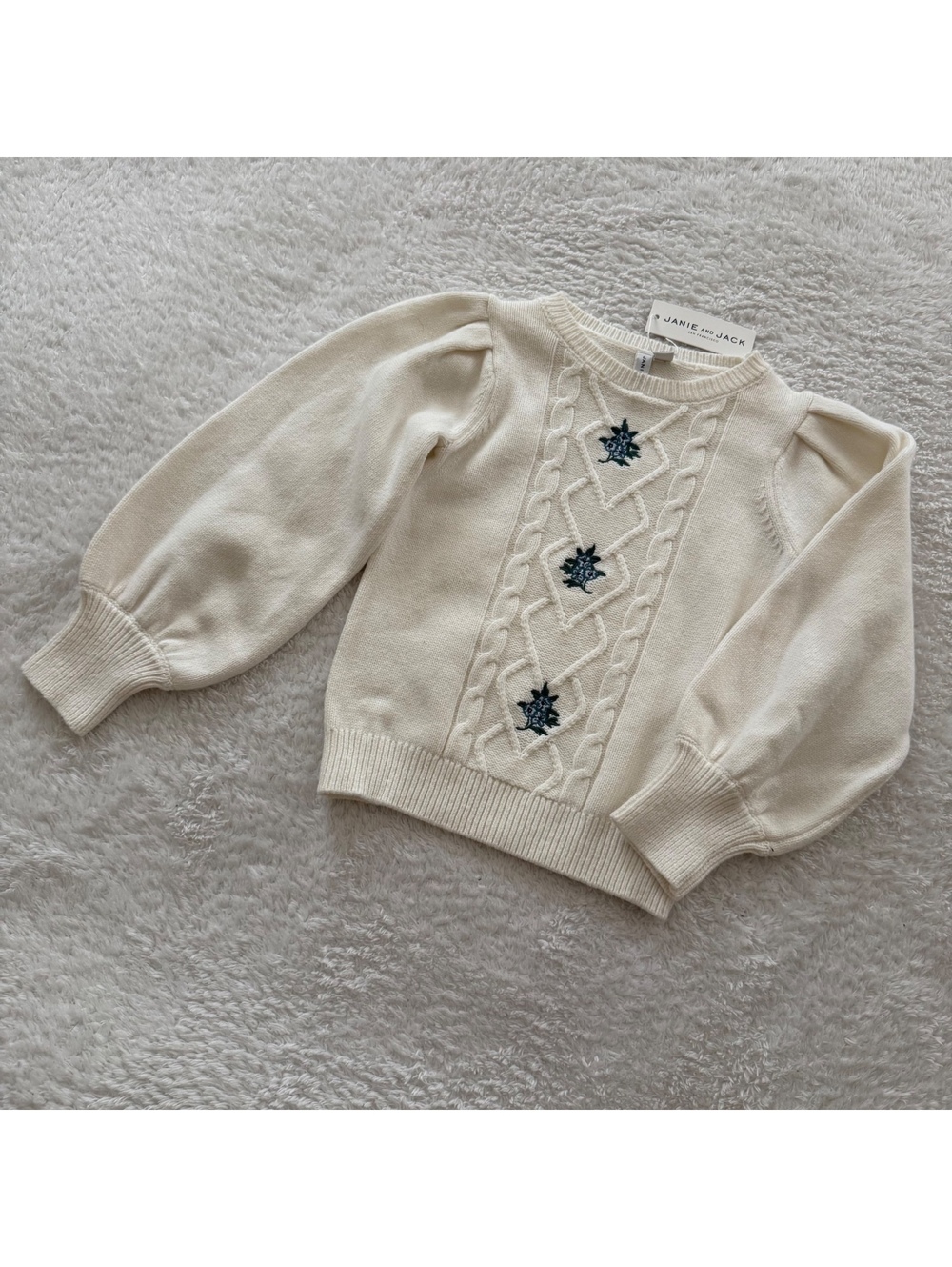 6y Janie + Jack Embroidered Knit Sweater NWT